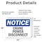 Signmission Crane Power Disconnect, 24 in W x Rectangle, Vinyl Decal OS-2PACK-NS-D-1824-L-15378 - alternate 2
